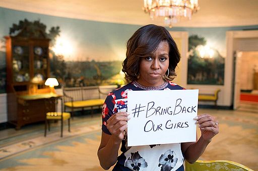 http://commons.wikimedia.org/wiki/File%3AMichelle-obama-bringbackourgirls.jpg BringBackOurGirls